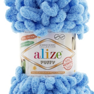Fir de tricotat - Fire tip mohair din acril ALIZE PUFFY BLEO 112