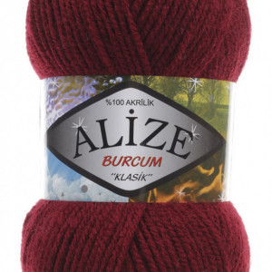 Fir de tricotat sau crosetat - Fir ACRILIC ALIZE BURCUM KLASIK GRENA 57