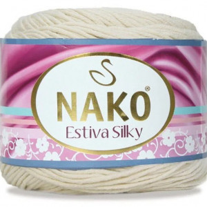 Fir de tricotat sau crosetat - Fire amestec Bumbac + Bambus NAKO ESTIVA SILKY CREAM 1062