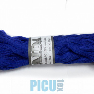 Fir de tricotat sau crosetat - Fire Bumbac 100% mercerizat AIDA ROMANOFIR SCUL ALBASTRU 1242