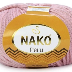 Fir de tricotat sau crosetat - Fire din amestec alpaca, lana si acril Nako Peru -ROZ COD 10639