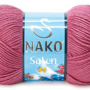 Fir de tricotat sau crosetat - Fire Nako SATEN ROZ INCHIS 6578