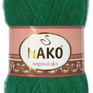Fir de tricotat sau crosetat - Fire tip mohair acril NAKO ANGORA LUKS VERDE 13871