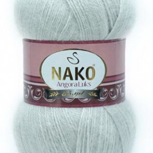 Fir de tricotat sau crosetat - Fire tip mohair acril NAKO ANGORA LUKS GRI 969