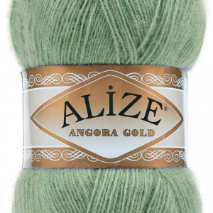 Fir de tricotat sau crosetat - Fire tip mohair din acril Alize Angora Gold VERNIL 852