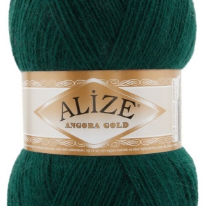 Fir de tricotat sau crosetat - Fire tip mohair din acril Alize Angora Gold Verde 426 - Img 2