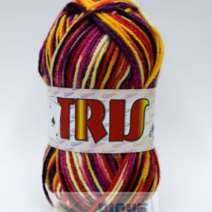 Fir de tricotat sau crosetat - Fire tip mohair din acril CANGURO - TRIS IMPRIMAT DEGRADE 360