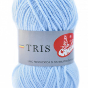 Fir de tricotat sau crosetat - Fire tip mohair din acril CANGURO - TRIS ALBASTRU 389