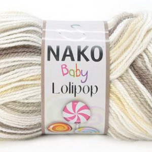 Fir de tricotat sau crosetat - Fire tip mohair din acril degrade Nako Lolipop mix 80563