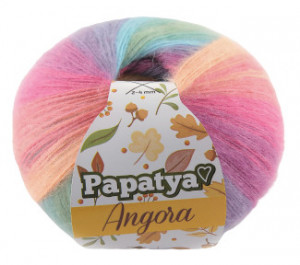 Fir de tricotat sau crosetat - Fire tip mohair din acril Kamgarn Papatya Angora degrade 11
