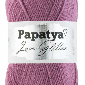 Fir de tricotat sau crosetat - Fire tip mohair din acril Kamgarn Papatya Love Glitter COD 3570