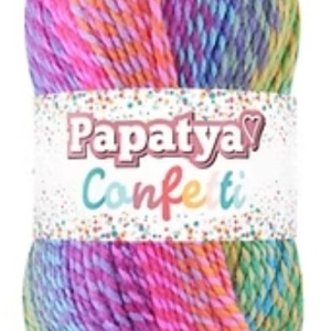 Fir de tricotat sau crosetat - Fire tip mohair din acril Kamgarn Papatya Confetti degrade 06