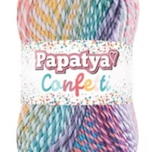 Fir de tricotat sau crosetat - Fire tip mohair din acril Kamgarn Papatya Confetti degrade 12