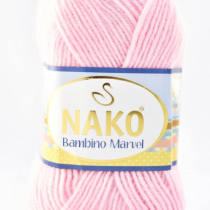 Fir de tricotat sau crosetat - Fire tip mohair din acril Nako Baby MARVEL ROZ 3661