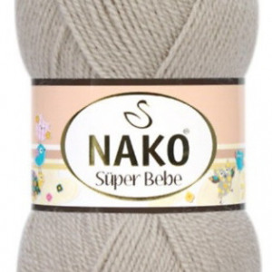 Fir de tricotat sau crosetat - Fire tip mohair din acril Nako SUPER BEBE BEJ 1199