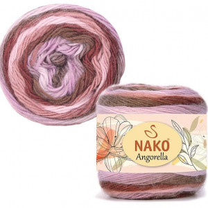 Fir de tricotat sau crosetat - Fire tip mohair din acril premium Nako ANGORELLA DEGRADE 87532