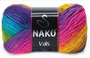 Fir de tricotat sau crosetat - Fire tip mohair din acril premium Nako VALS DEGRADE 8923