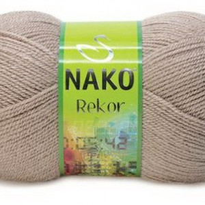 Fir de tricotat sau crosetat - Fire tip mohair din acril premium Nako REKOR BEJ 257