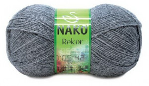 Fir de tricotat sau crosetat - Fire tip mohair din acril premium Nako REKOR GRI 194