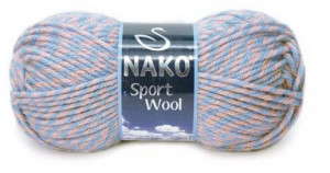 Fir de tricotat sau crosetat - Fire tip mohair din acril si lana Nako Sport Wool DEGRADE 21328