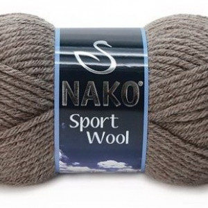 Fir de tricotat sau crosetat - Fire tip mohair din acril si lana Nako Sport Wool GRI 5667