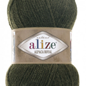 Fir de tricotat sau crosetat - Fire tip mohair din alpaca 30%, lana 15%, acril 55% Alize Alpaca Royal VERDE 567