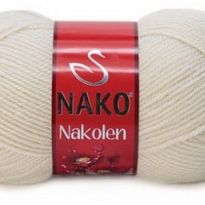 Fir de tricotat sau crosetat - Fire tip mohair din lana 50% si acril 50% Nakolen CREAM 6383