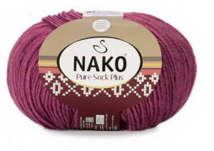 Fir de tricotat sau crosetat - Fire tip mohair din lana si polyamida Nako PURE SOCK PLUS MOV 569