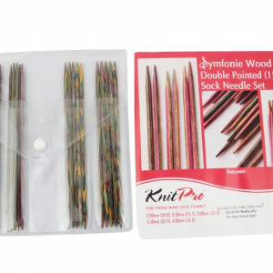KnitPro SYMFONIE WOOD - set andrele pentru sosete - 20 cm