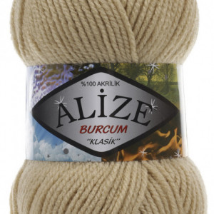 Fir de tricotat sau crosetat - Fir ACRILIC ALIZE BURCUM KLASIK BEJ 368