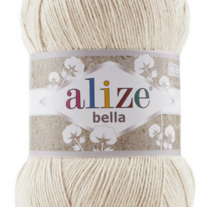 Fir de tricotat sau crosetat - Fir BUMBAC 100% ALIZE BELLA 100 - CREAM 737