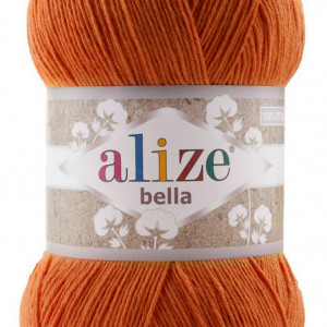 Fir de tricotat sau crosetat - Fir BUMBAC 100% ALIZE BELLA 100 - PORTOCALIU 89