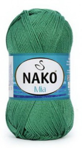 Fir de tricotat sau crosetat - Fir BUMBAC 100% NAKO MIA VERDE 3472