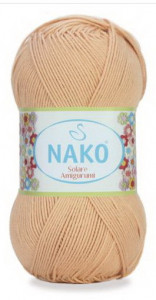 Fir de tricotat sau crosetat - Fir BUMBAC 100% NAKO SOLARE AMIGURUMI BEJ 10687