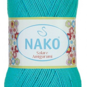 Fir de tricotat sau crosetat - Fir BUMBAC 100% NAKO SOLARE AMIGURUMI TURQAZ 6954