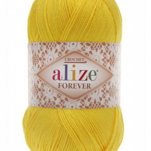 Fir de tricotat sau crosetat - Fir microfibra ALIZE FOREVER GALBEN 110