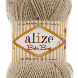Fir de tricotat sau crosetat - Fire amestec acril anti pilling + bambus ALIZE BABY BEST BEJ 256