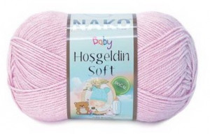 Fir de tricotat sau crosetat - Fire amestec BAMBUS + POLIAMIDA NAKO Hoşgeldin Soft ROZ 10838