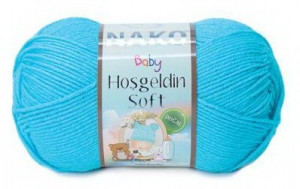 Fir de tricotat sau crosetat - Fire amestec BAMBUS + POLIAMIDA NAKO Hoşgeldin Soft TURCOAZ 5014