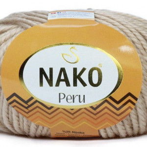 Fir de tricotat sau crosetat - Fire din amestec alpaca, lana si acril Nako Peru - BEJ COD 1529