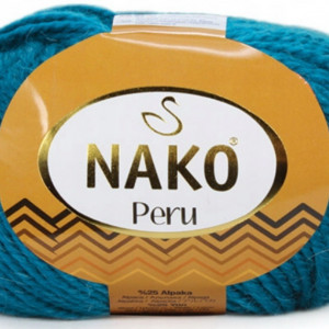 Fir de tricotat sau crosetat - Fire din amestec alpaca, lana si acril Nako Peru - ALBASTRU COD 10328