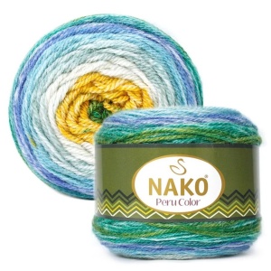 Fir de tricotat sau crosetat - Fire din amestec alpaca, lana si acril Nako Peru Color - COD 32191
