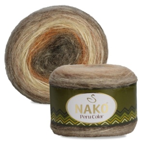 Fir de tricotat sau crosetat - Fire din amestec alpaca, lana si acril Nako Peru Color - COD 32832