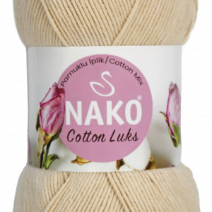 Fir de tricotat sau crosetat - Fire NAKO COTTON LUKS BEJ 97544