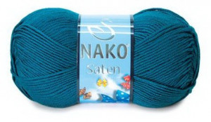 Fir de tricotat sau crosetat - Fire Nako SATEN TURQUAZ 10328