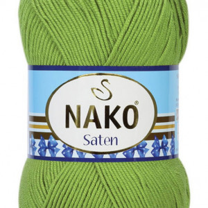 Fir de tricotat sau crosetat - Fire Nako SATEN VERDE 3330