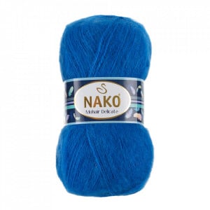 Fir de tricotat sau crosetat - Fire tip mohair acril NAKO MOHAIR DELICATE - ALBASTRU COD 6121