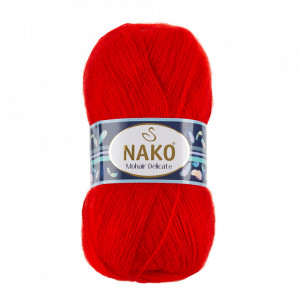 Fir de tricotat sau crosetat - Fire tip mohair acril NAKO MOHAIR DELICATE - ROSU COD 6150 / 207