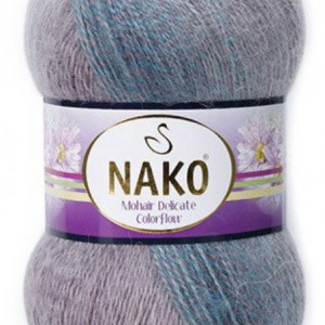 Fir de tricotat sau crosetat - Fire tip mohair acril NAKO MOHAIR DELICATE COLORFLOW DEGRADE 28088
