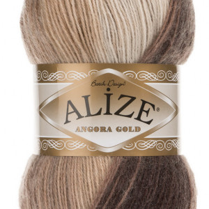 Fir de tricotat sau crosetat - Fire tip mohair din acril Alize Angora Gold Batik degrade 6779 - Img 3